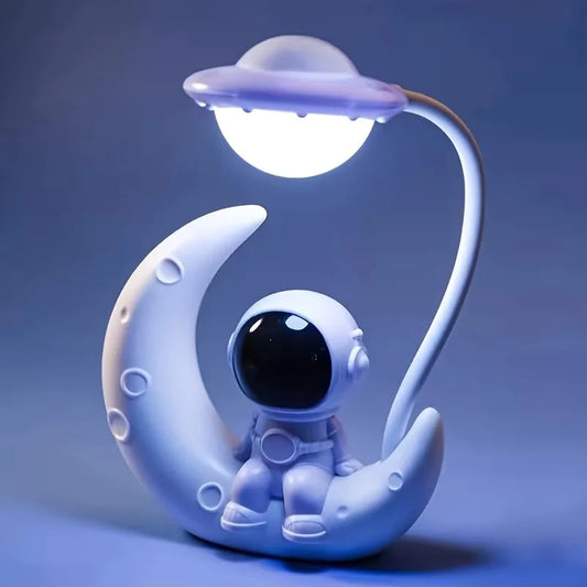 Astronaut LED Nightlight - Moon Desk Lamp for Bedroom